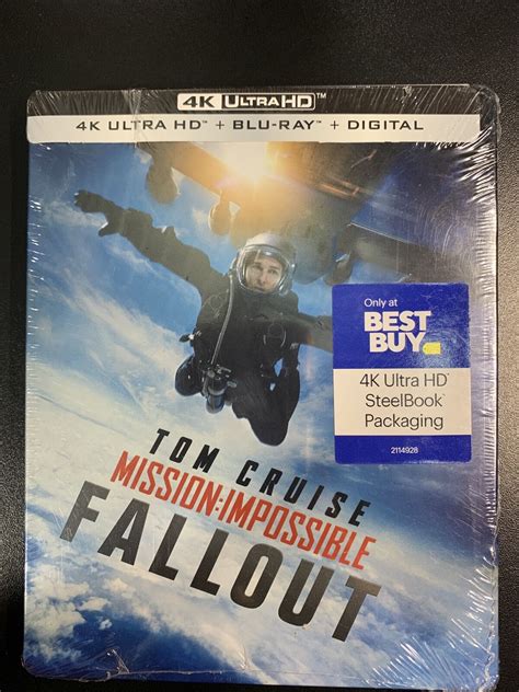 Mission Impossible Fallout Steelbook K Blu Ray Digital Brand New