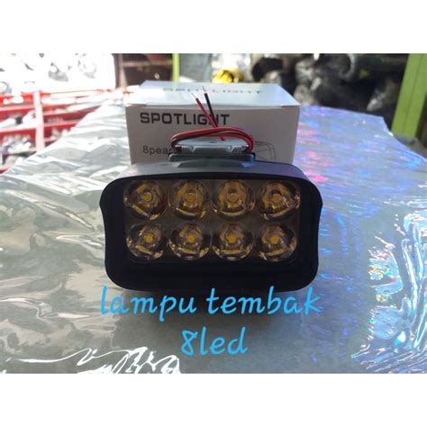 Jual Lampu Tembak Sorot LED Motor Work Light Cree 8 Mata 8 LED 12 VOLT