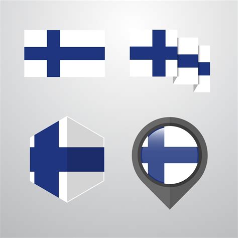 Finland flag design set vector 14179302 Vector Art at Vecteezy