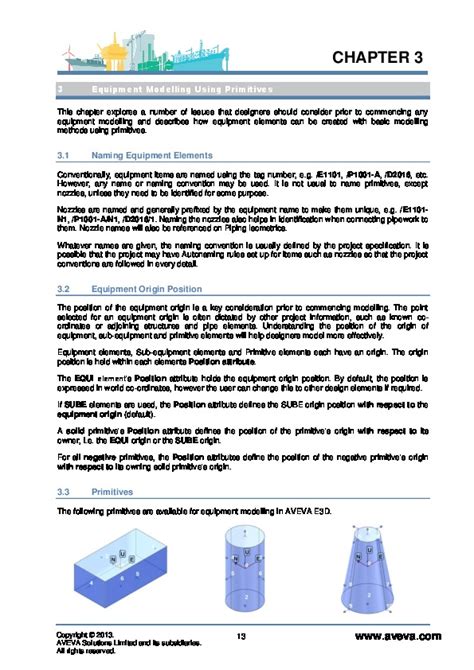 Aveva E D Equipment Modelling Using Primitive Chapter