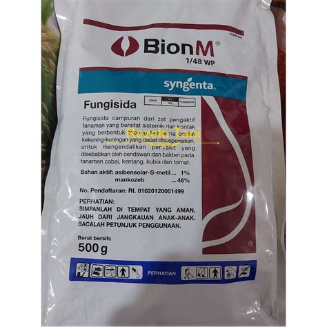 Jual Fungisida Bion M Kemasan 500 Gram Mengatasi Busuk Buah Dan Daun