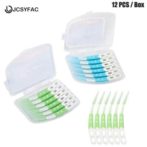 Interdental Silicone Toothpicks Rosca Escovas Entre Dentes