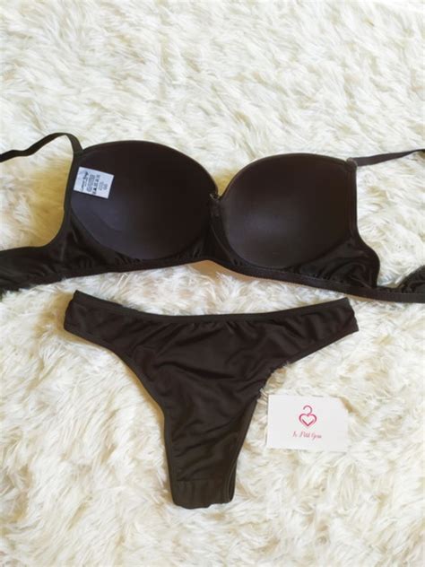 Conjunto de Lingerie Básico Preto Tamanho Gg Elo7