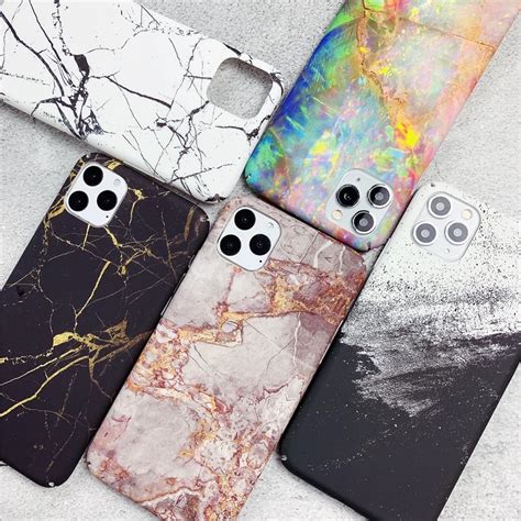 Marble Texture Granite Stone Phone Case For Iphone Se Pro X Xr