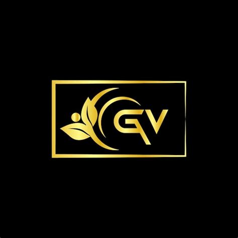 Premium Vector Gv Letter Branding Logo Design With A Flower Logo