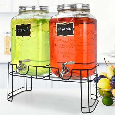 Cohoma 2 Gallon Glass Drink Dispensers For Parties2 Packbeverage