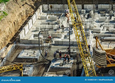 Iron Structure on a Construction Site Editorial Stock Image - Image of ...