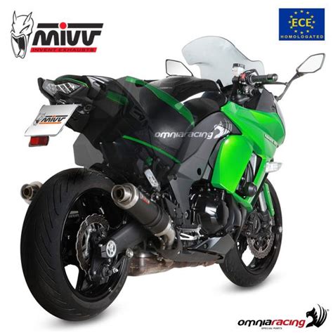 Mivv Pair Of Exhausts Slip On Gp Approved Carbon Kawasaki Z1000sx 2014 2019 K 043 L2s Silencers