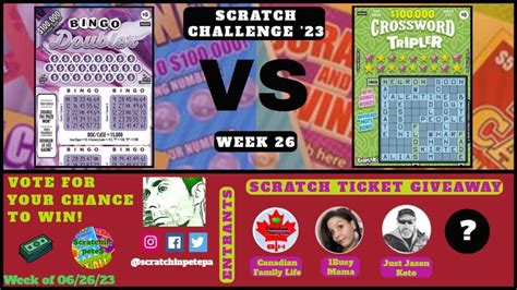 Scratchin Pete Scratch Challenge Bingo Doubler Vs Crossword Tripler