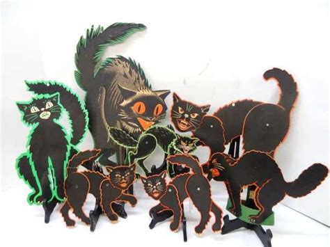 Vintage Cat Halloween Decorations