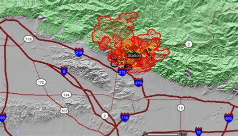 Updated Map Of Station Fire Aug 29 Wildfire Today