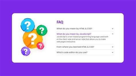 How To Create Responsive Faq Accordion Using Html Css And Javascript