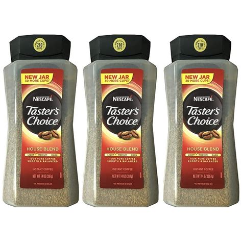 Taster's Choice Original Gourmet Instant Coffee 14 Oz, Pack of 3 ...