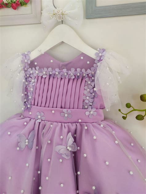 Vestido Princesa Borboletas Lilás Elo7 Produtos Especiais