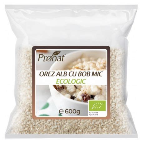 Orez Alb Bio Cu Bob Mic 600g