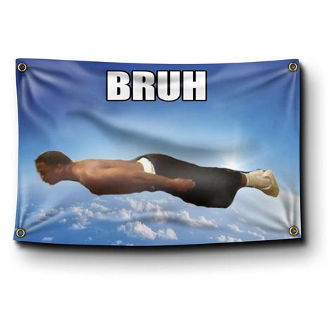 Banger Bruh Flying Midget Man Funny Wall Flag Meme Tapestry 3x5 Feet College Dorm Banner