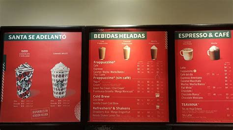 Carta Del Caf Starbucks Galer As Mexicali Mexicali Blvd L Zaro