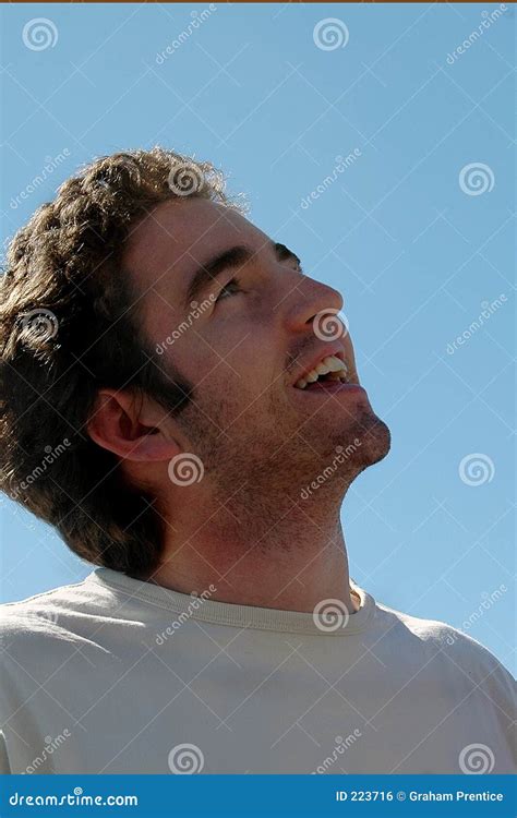 Teen Looking Skyward Stock Photo Image Of Handsome Smile 223716