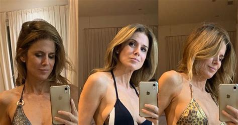 La ola nude Flavia Palmiero se selfió al natural frente al espejo Infobae