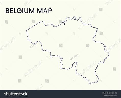 Map Of Belgium Outline Map Belgium Vector Royalty Free Stock Vector