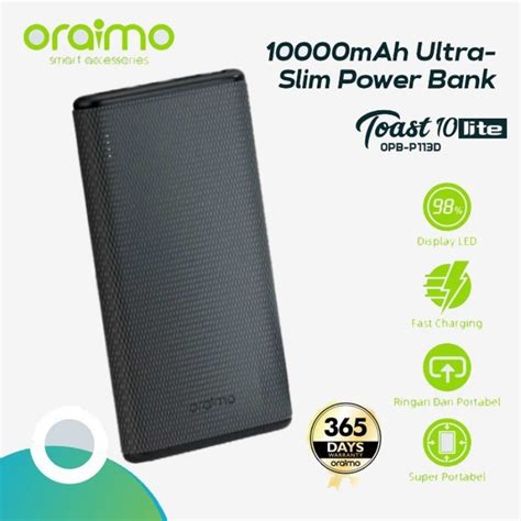 Jual Powerbank Oraimo Mah Toast Lite Opb P D Shopee Indonesia