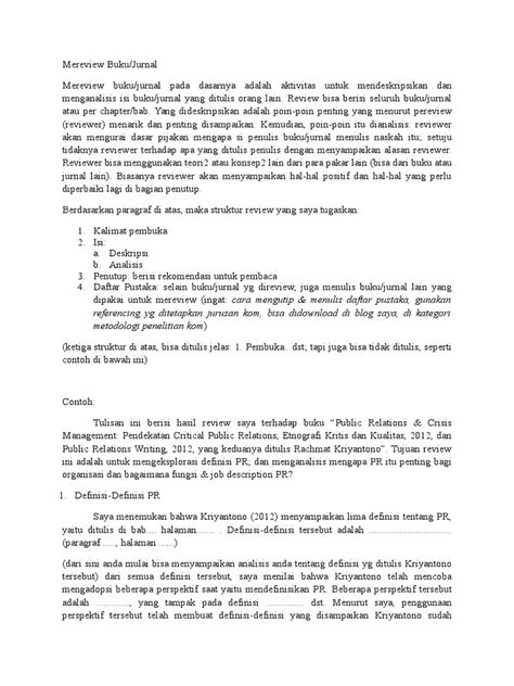 Mereview Buku Jurnal Pdf