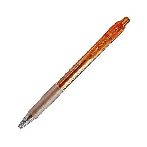 Caneta Pilot Super Grip Neon 1 0Laranja Tinta Az Submarino