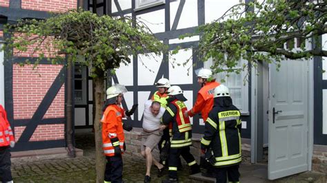 Feuerwehr Uslar übte in Museum für den Ernstfall