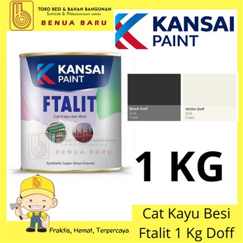 Jual Cat Ftalit 1 Kg White Doff Black Doff Cat Kayu Dan Besi Ftalit 1