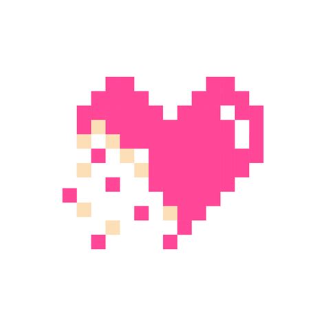 Pixel Heart Pink 8 Bit For Poster Print Design Elements 35767443