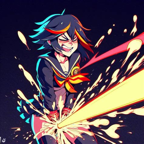 Rule 34 Ai Generated Bing Image Creator Kill La Kill Laser Laser Beam Matoi Ryuuko Super Laser