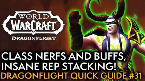 Class Spec Buffs Nerfs BIG Rep Bonuses Crafting Opens Up More Your