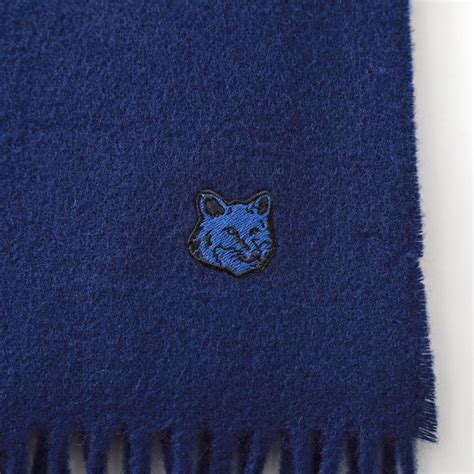 Maison Kitsune Fox Head Patch Scarf Lm Wa