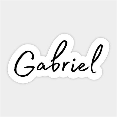 Gabriel Name Calligraphy Sticker Gabriel Stickers Custom Stickers