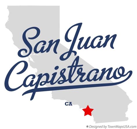 Map of San Juan Capistrano, CA, California