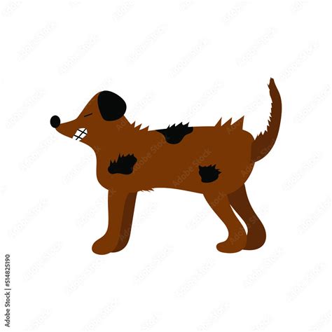 Angry Dog Vector Illustration Of An Annoyed Dog Brown Dog The Dog