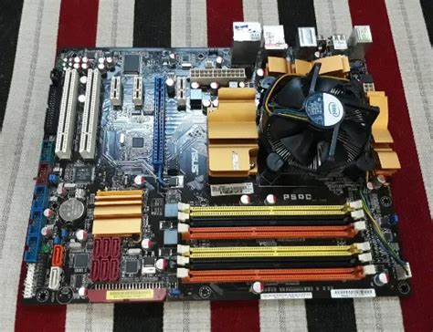 เมนบอร์ด พร้อม Cpu Q8200 4คอร์ พัดลม Asus P5qc Motherboard Intel P45lga 775 ซ๊อกเกต 775