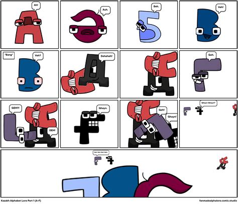 Kazakh Alphabet Lore Comic Studio