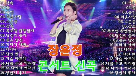 장윤정 콘서트 신곡🥀 광고없이 듣는 장윤정 노래모음 Best 16곡 Play List송인꽃송인미운사랑수은등잡초