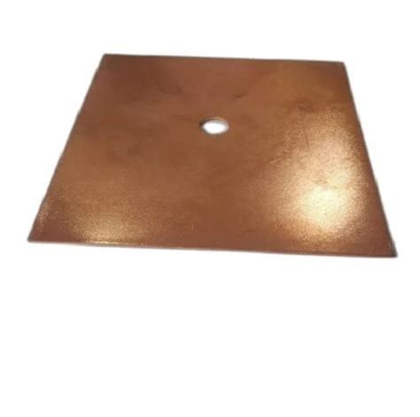 Golden 600 X 600 Mm Square Polished Copper Earthing Plate At Best Price