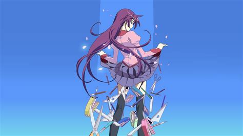 Wallpaper Illustration Monogatari Series Anime Girls Cartoon