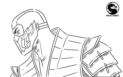 Sub Zero Mortal Kombat Coloring Pages Easy Coloring Pages