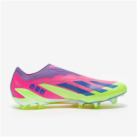 Adidas X Crazyfast Hms 1 Laceless Fg Lucid Lemon Bright Royal Lucid Pink Mens Boots