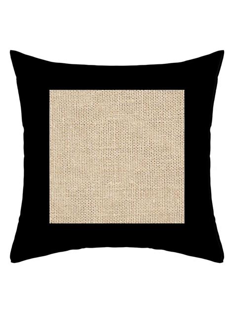 Coussin en coton lavé 40x40 cm JUTE par Soleil d Ocre Noir Kiabi