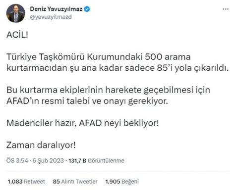 Chp Li Deniz Yavuzy Lmaz A Klad Afad Onay Vermedi I I In Madenci