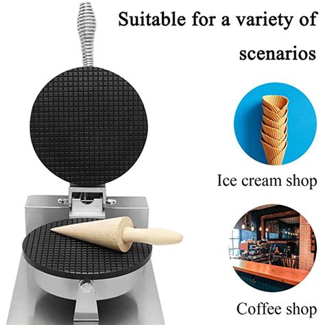 CGOLDENWALL NP 601 Commercial Ice Cream Cone Machine Non Stick Egg Roll