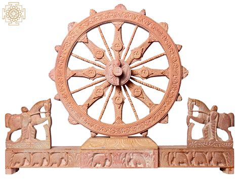 Pink Stone Konark Wheel In Sun Temple Exotic India Art