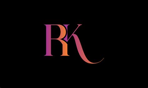 Initial Letter Rk Logo Rk Stock Letter Logo Design Free Vector