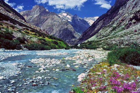 Mountain River Stream Rocks Pretty Riverbank Shore Flow Bonito