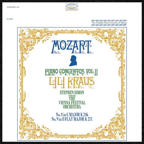 Mozart Concertos For Piano And Orchestra Nos 8 9 Remastered